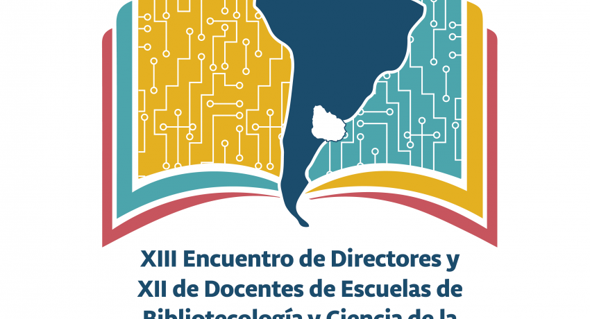Logo del XIII Encuentro de Directores y XII de Docentes de Escuelas de Bibliotecología y Ciencia de la Información del Mercosur.