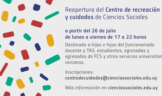 imagen sobre reapertura del Centro de Recreación y Cuidados de Ciencias Sociales