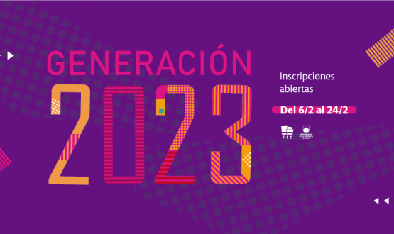Imagen con el logo de la generación 2023 y que dice: "inscripciones abiertas del 2 al 24 de febrero"