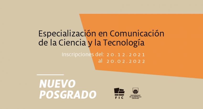 imagen: inscripciones 2022 Especialización en Comunicación de la Ciencia y la Tecnología