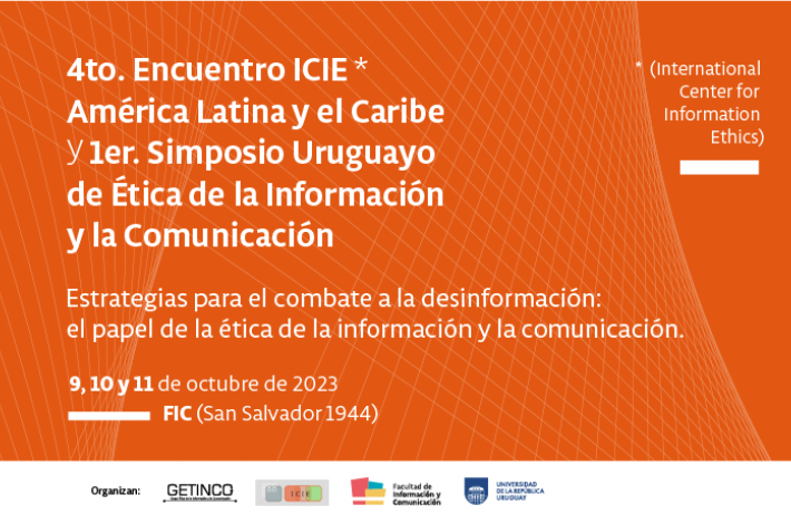 Afiche del 4to encuentro ICIE con los logos de quienes organizan